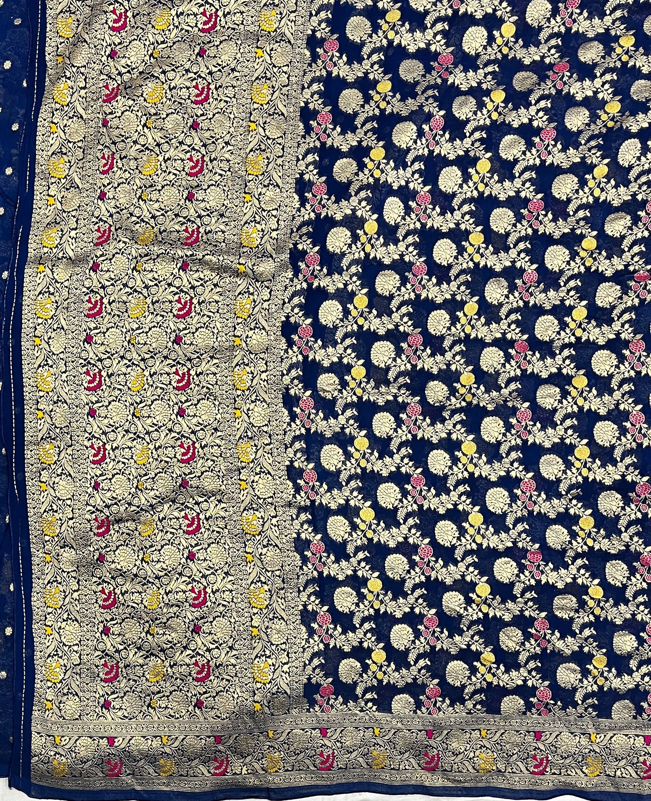 Khaddi Georgette Meena Jaal Saree