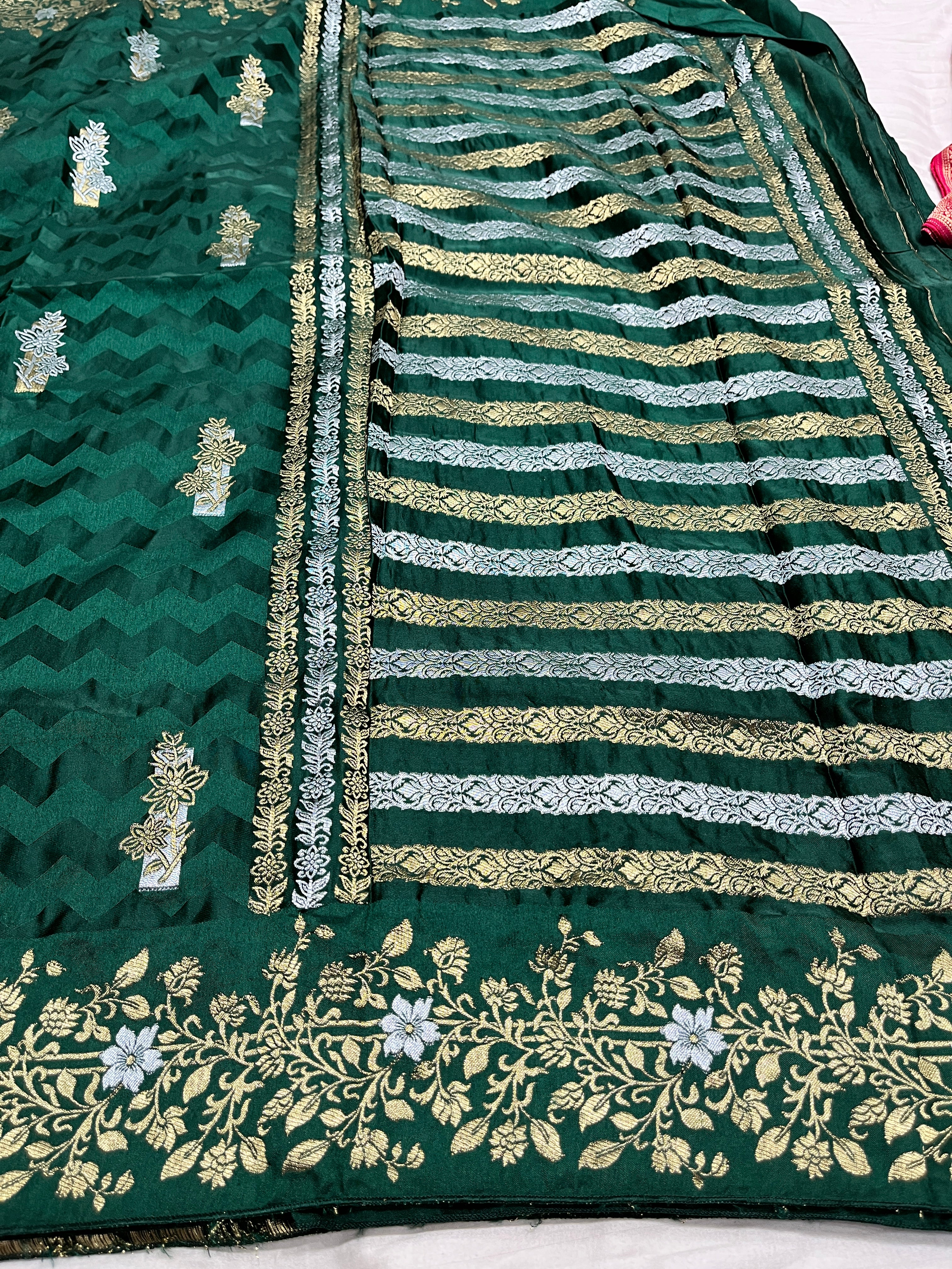Fancy Mashru Silk Alfi Buta