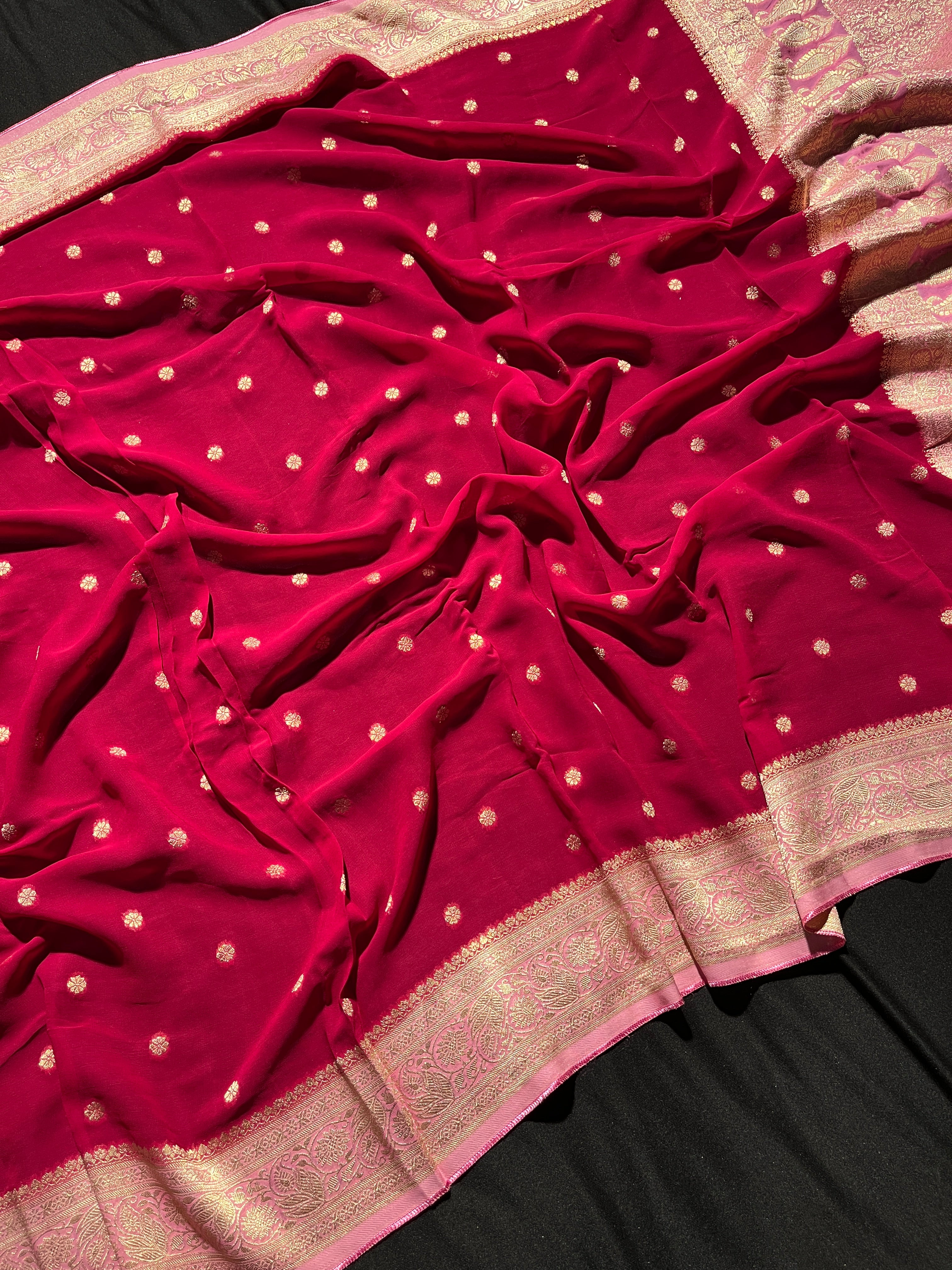 Deep Rani Khaddi Georgette Buti Saree