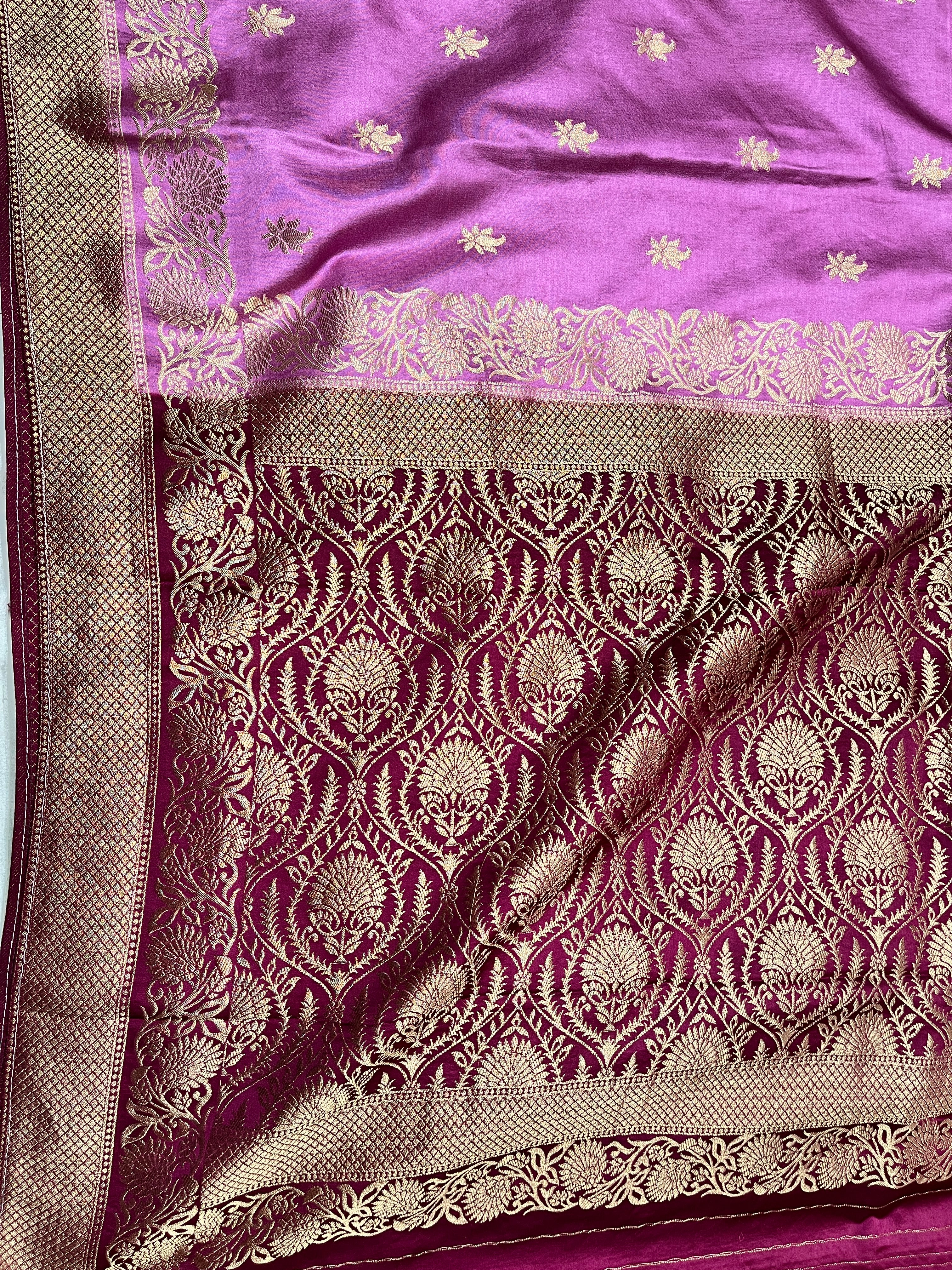Mashru Buti Saree contrast shade