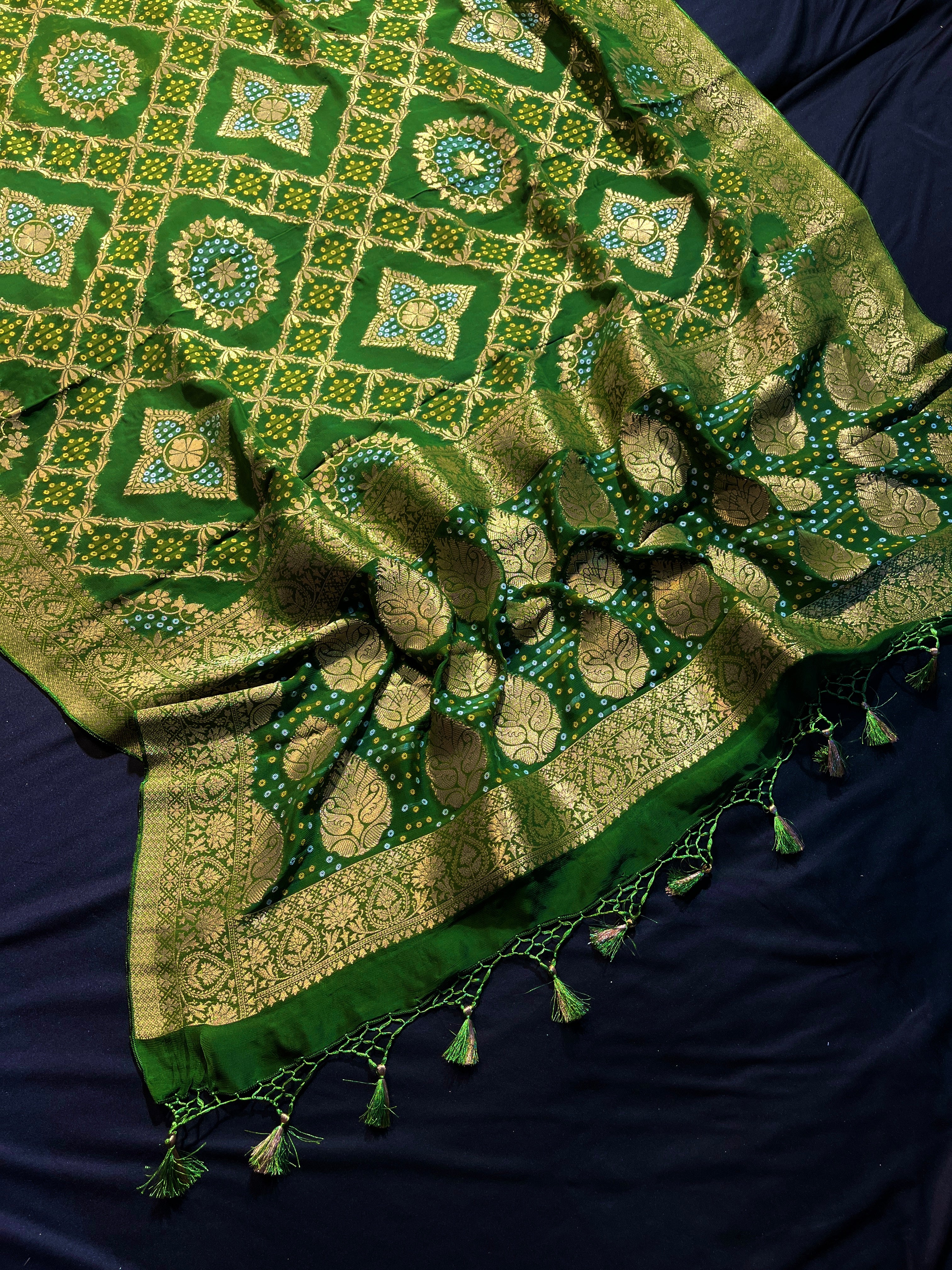 Khaddi Georgette Bandani Saree