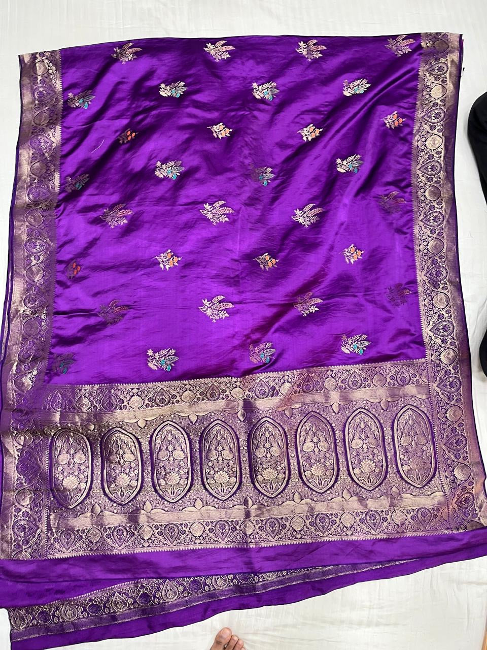 Purple Mashru Satin Saree MSS-007-PRP