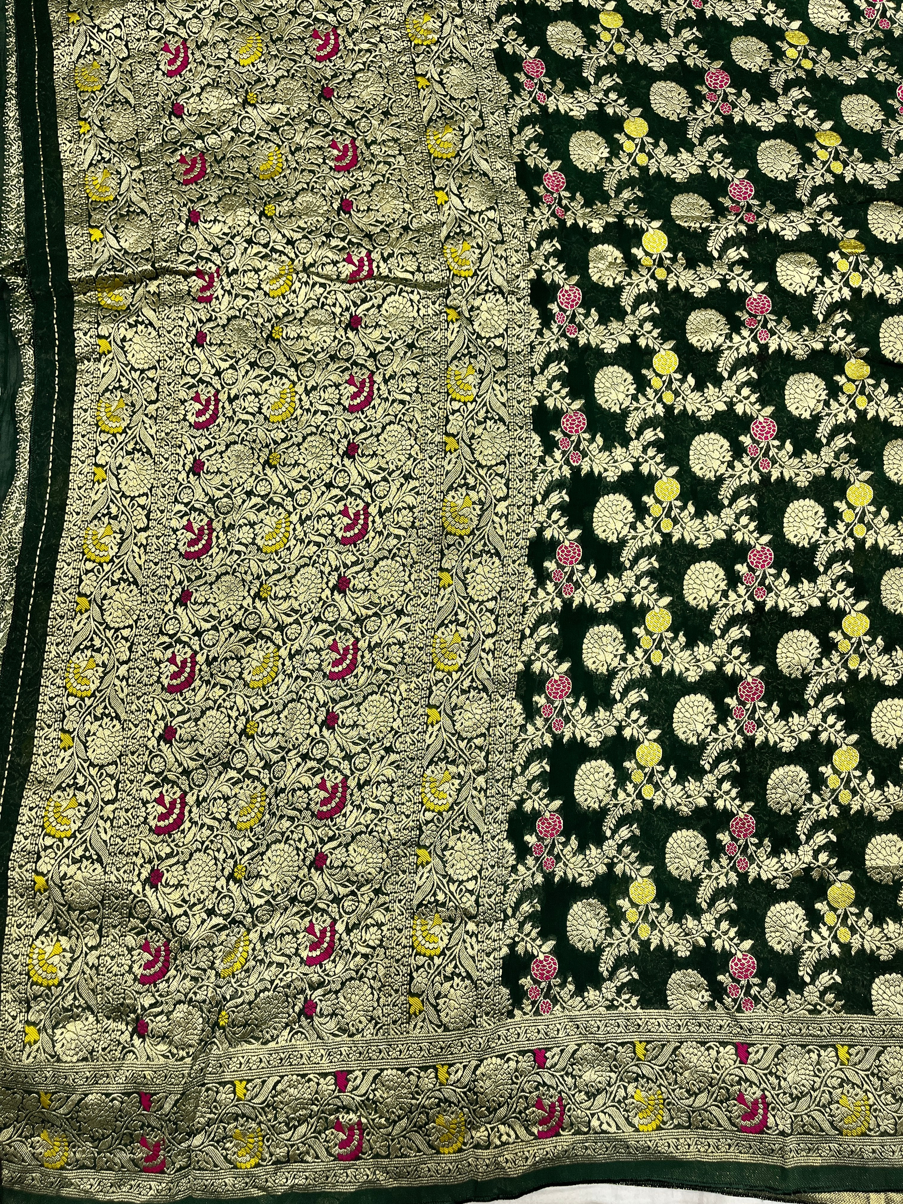 Khaddi Georgette Meena Jaal Saree