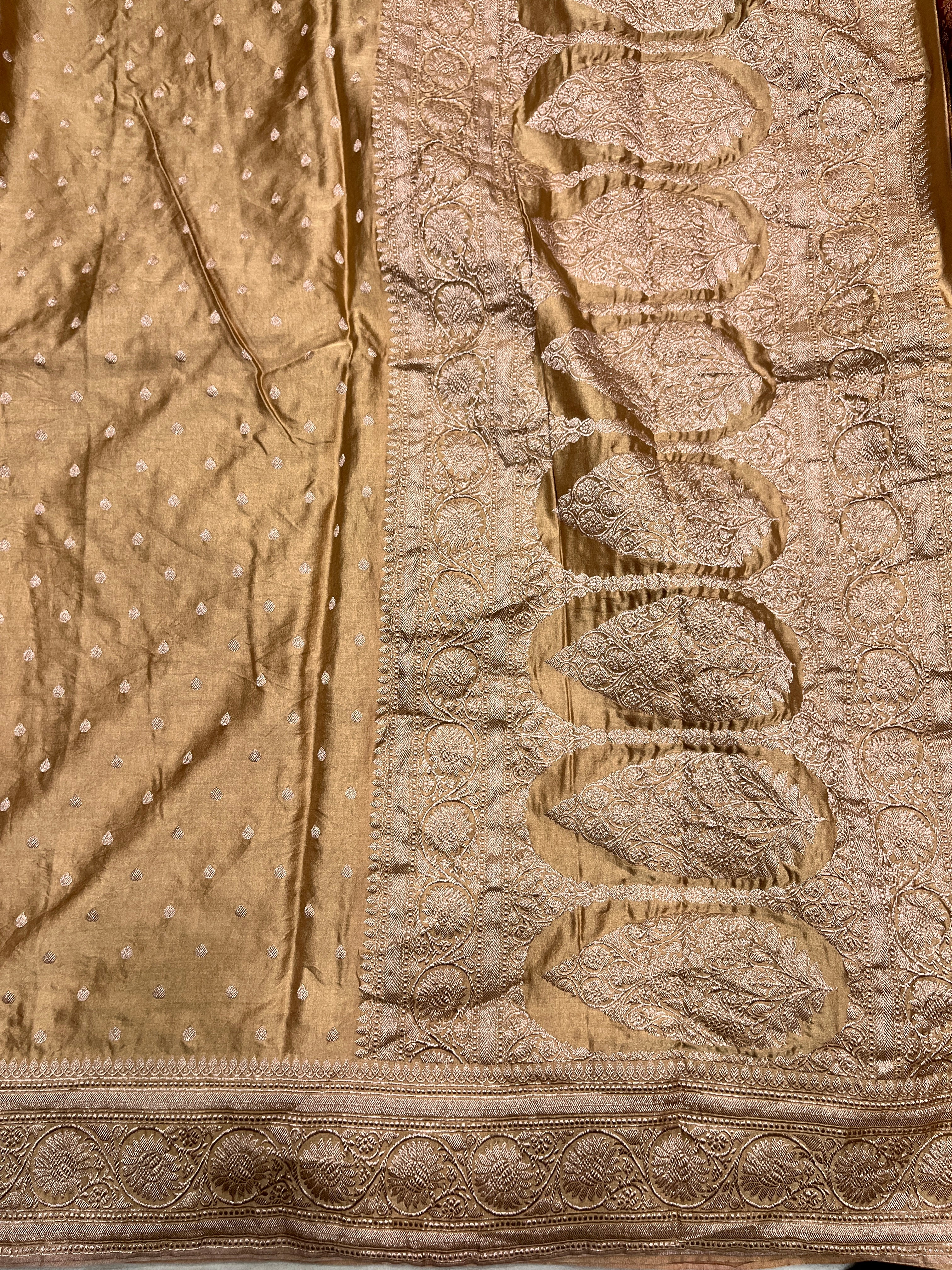 Dusty Mashru Silk Buti