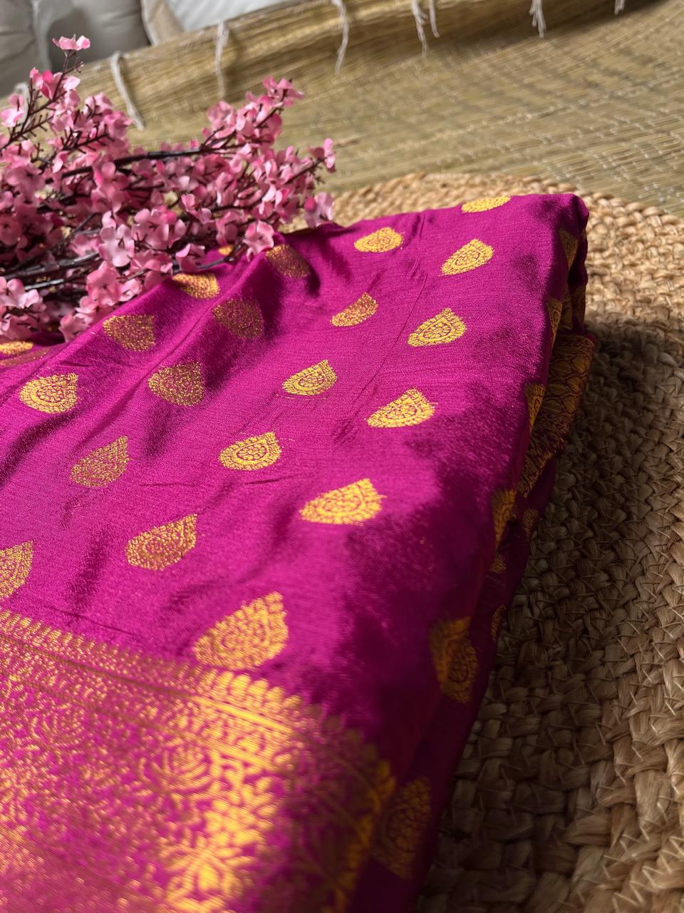Banarasi Art Silk Pink Saree