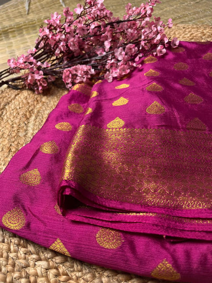 Banarasi Art Silk Pink Saree