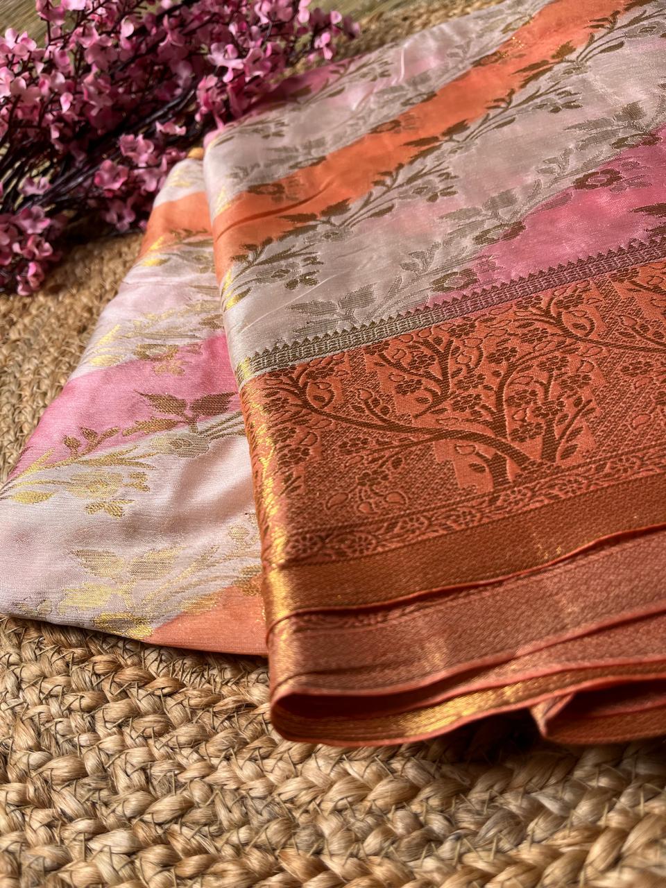 Art Silk Banarasi Rangkart Saree