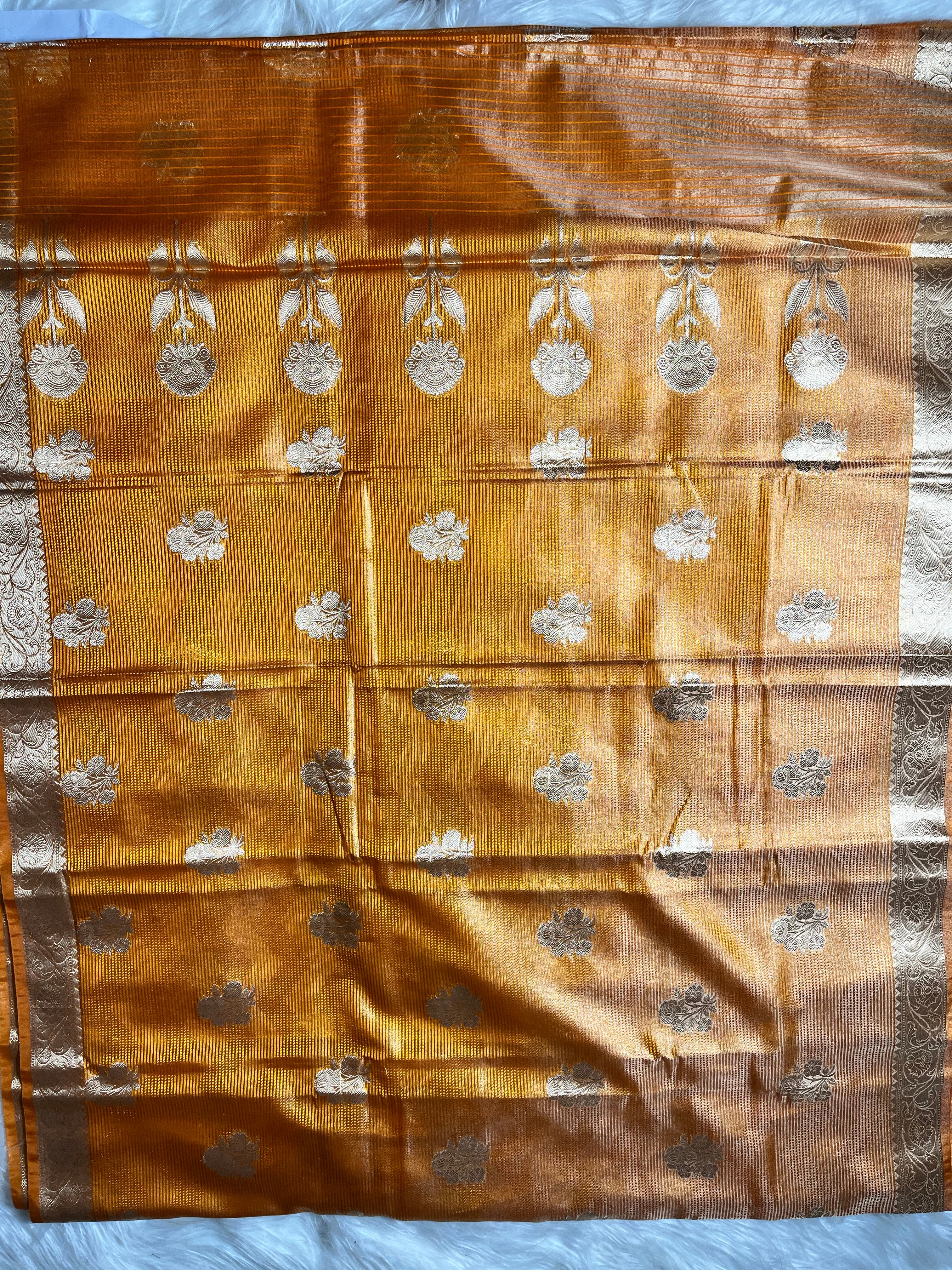 Knitted orange cotton tissue CTN-TS