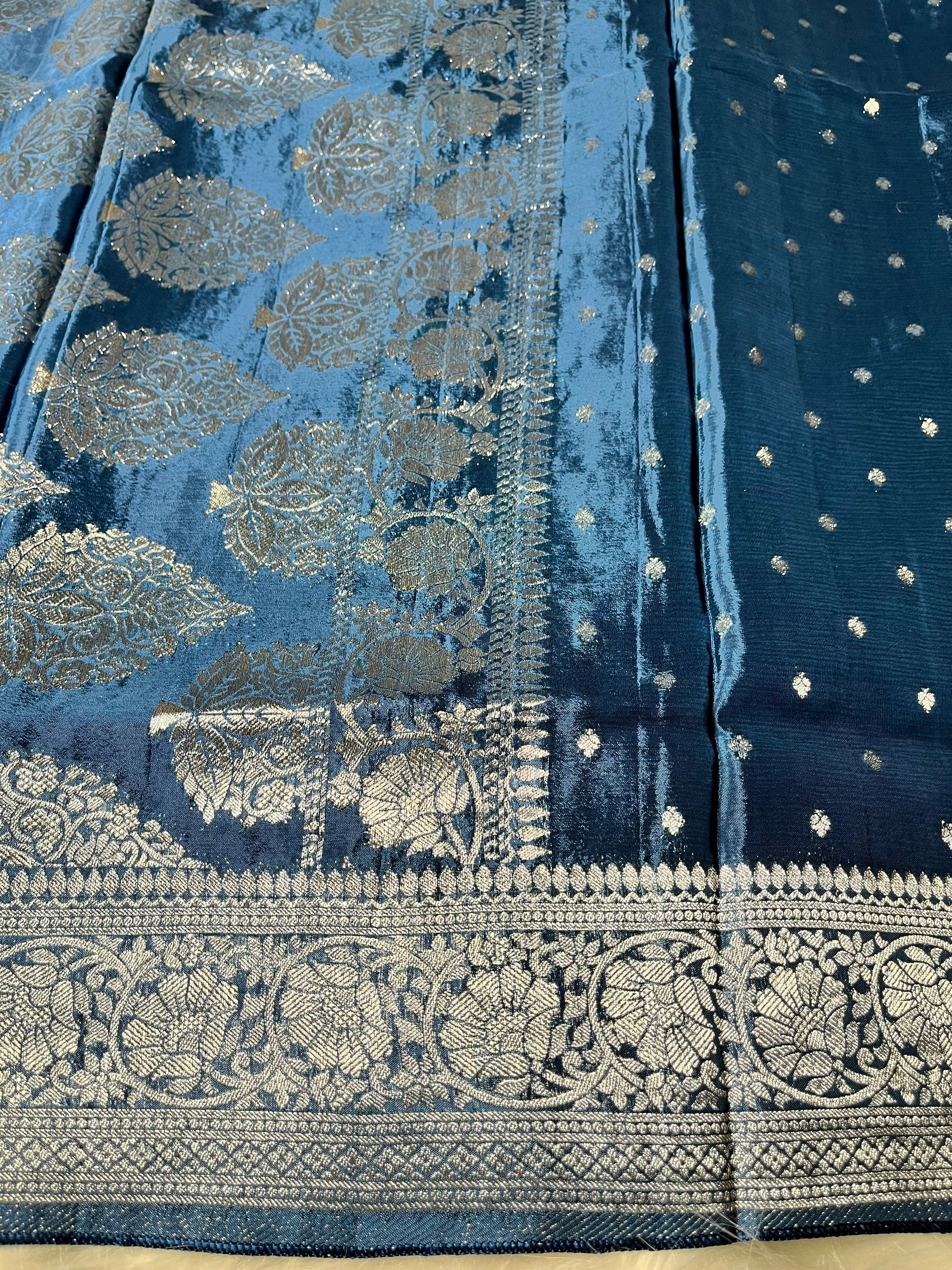 Navy Chinon Silver buti CHN-001-NVY