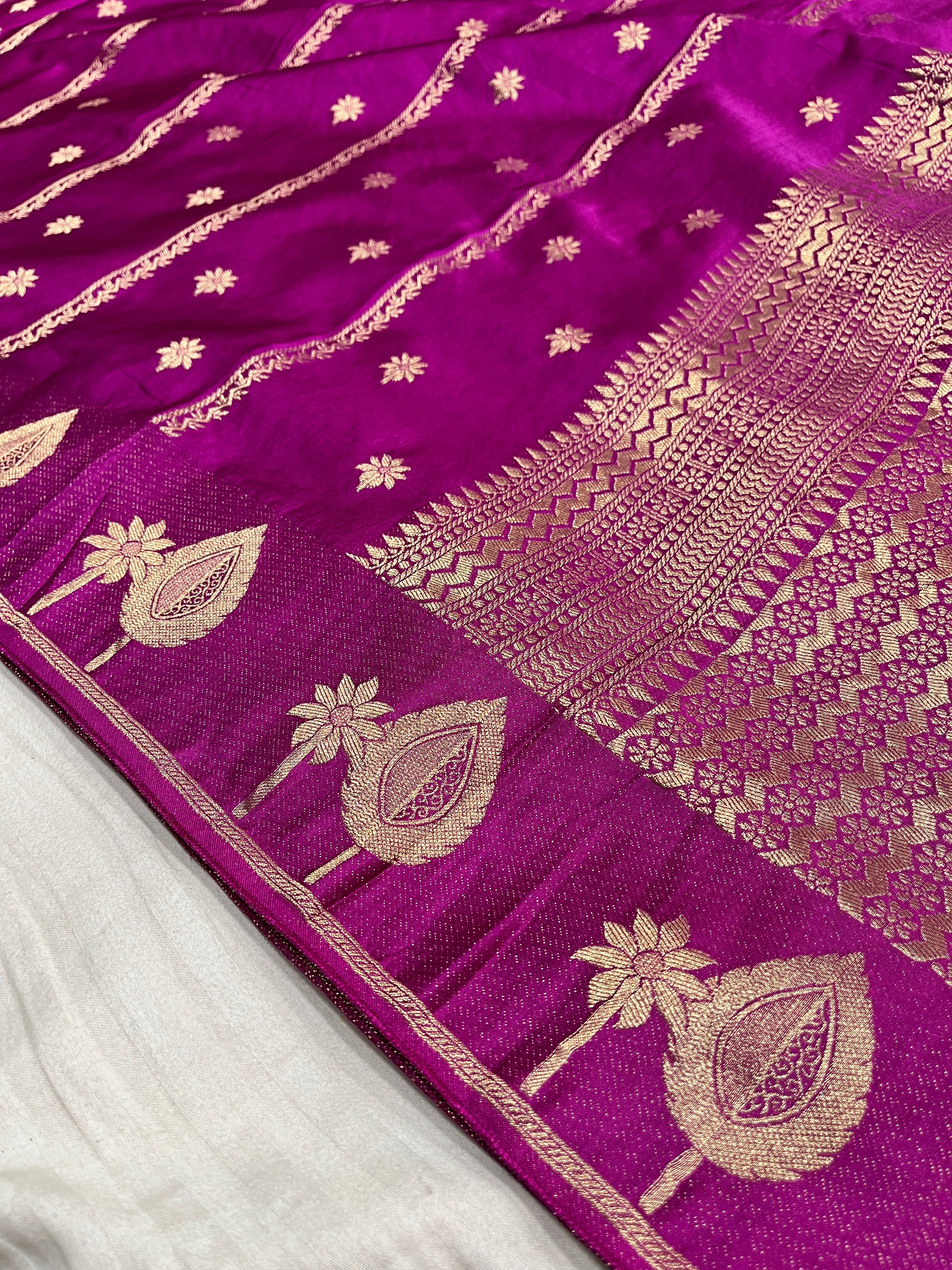 Mashru Designer stripe buti