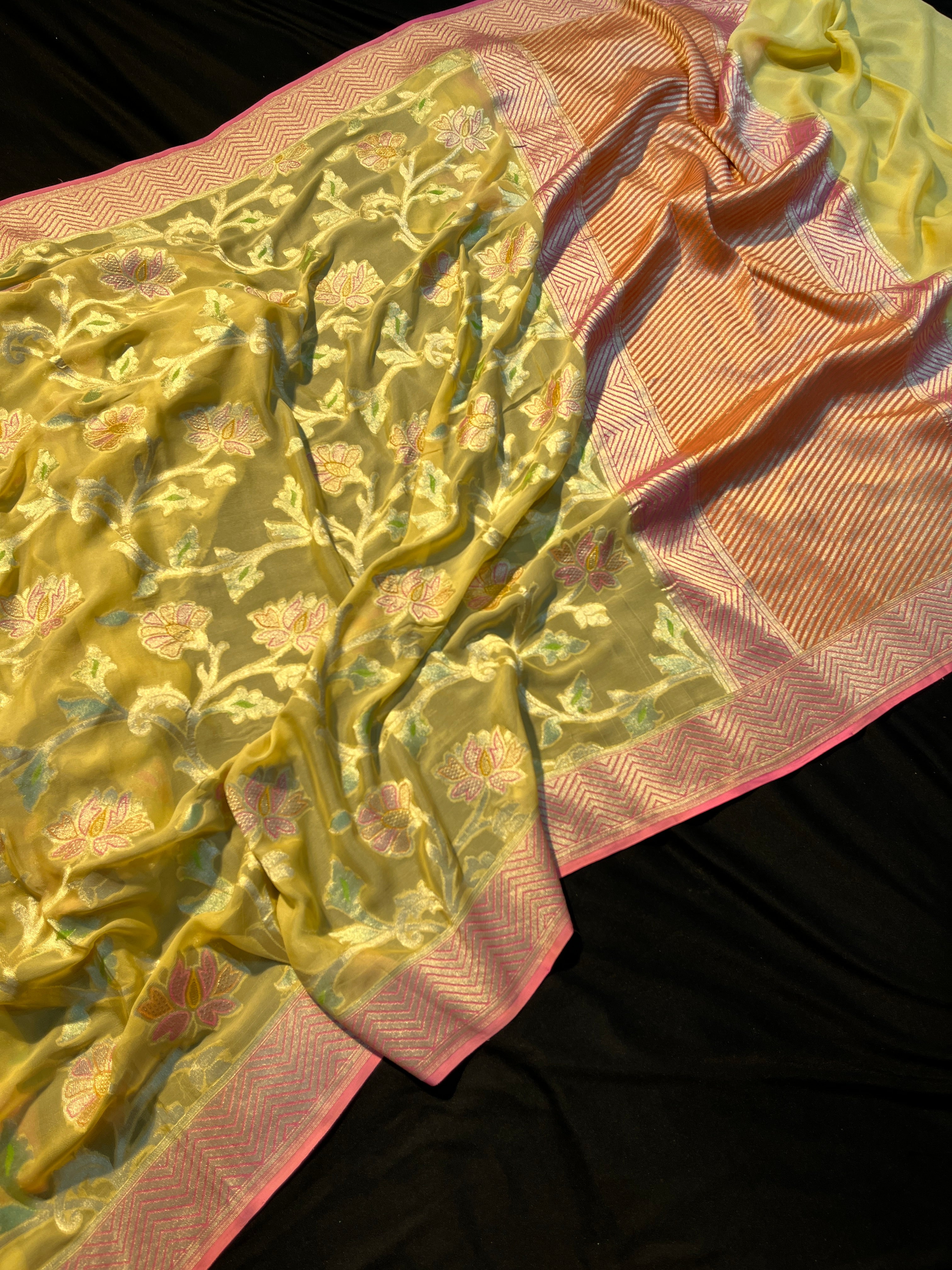 Pure Khaddi Chiffon Jaal Handbrush