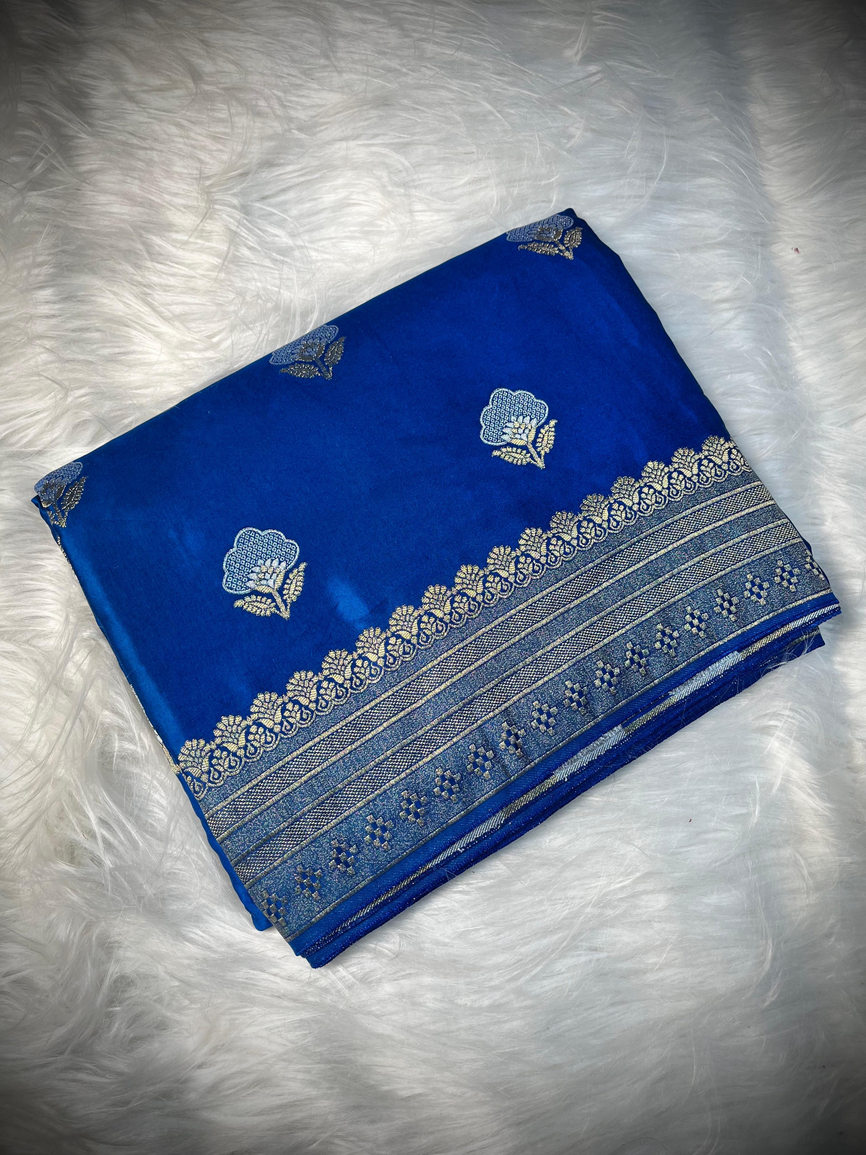 Royal Blue Mashru Satin MSS-002-ROYAL-BLUE