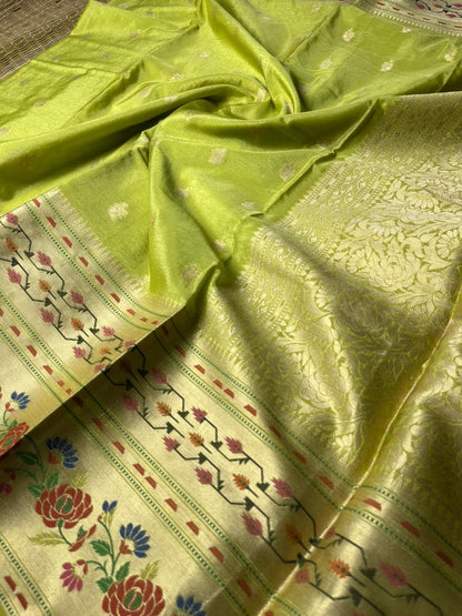 Banarasi Palm Silk Meena Pathni