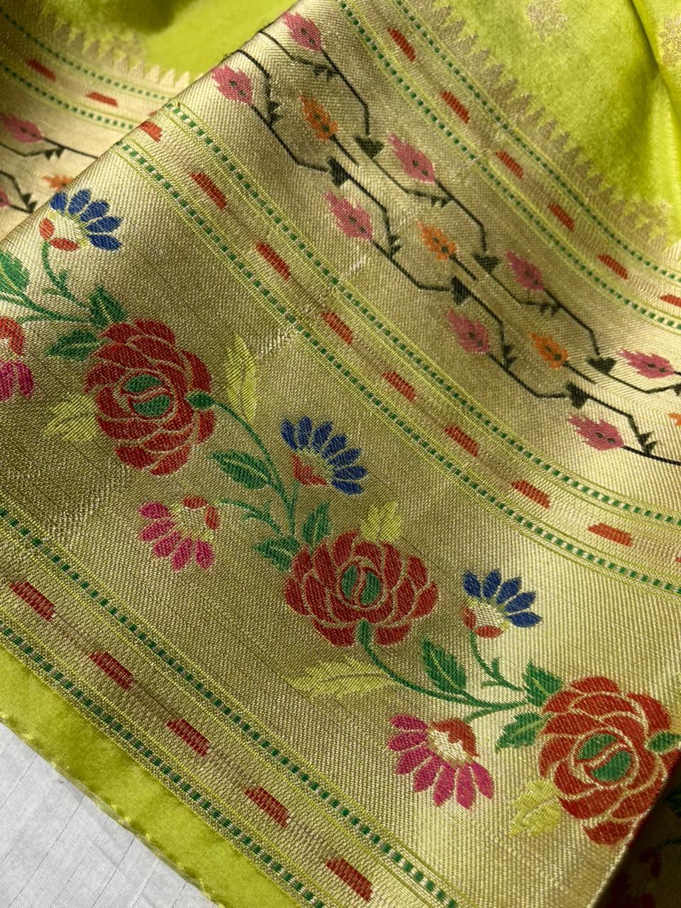 Banarasi Palm Silk Meena Pathni