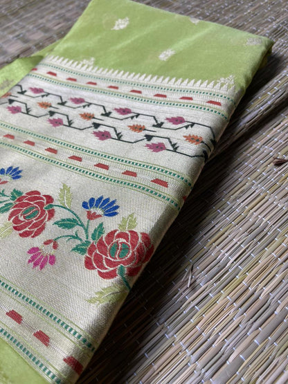 Banarasi Palm Silk Meena Pathni