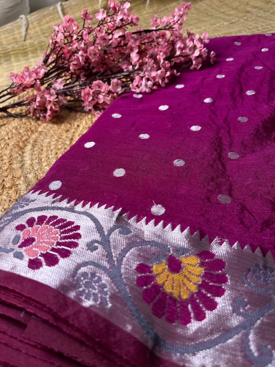 Banarasi Palm Silk Pathni Saree