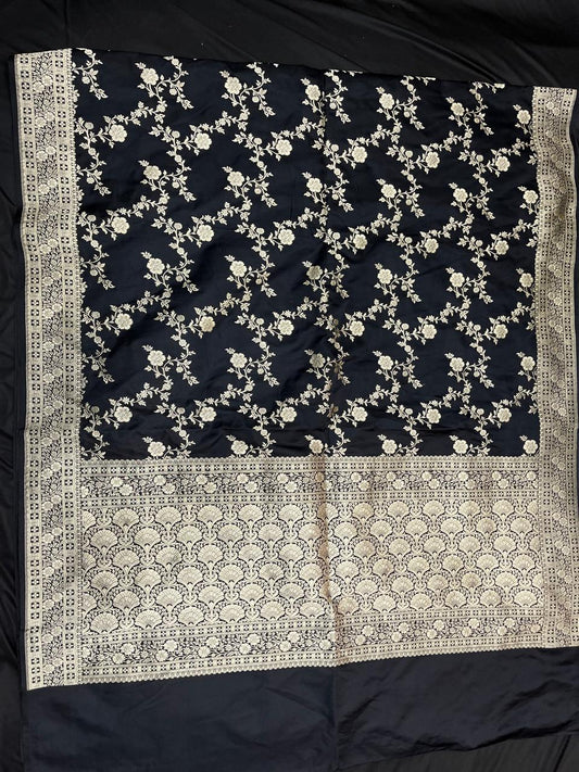 Banarasi Mashru Black Saree