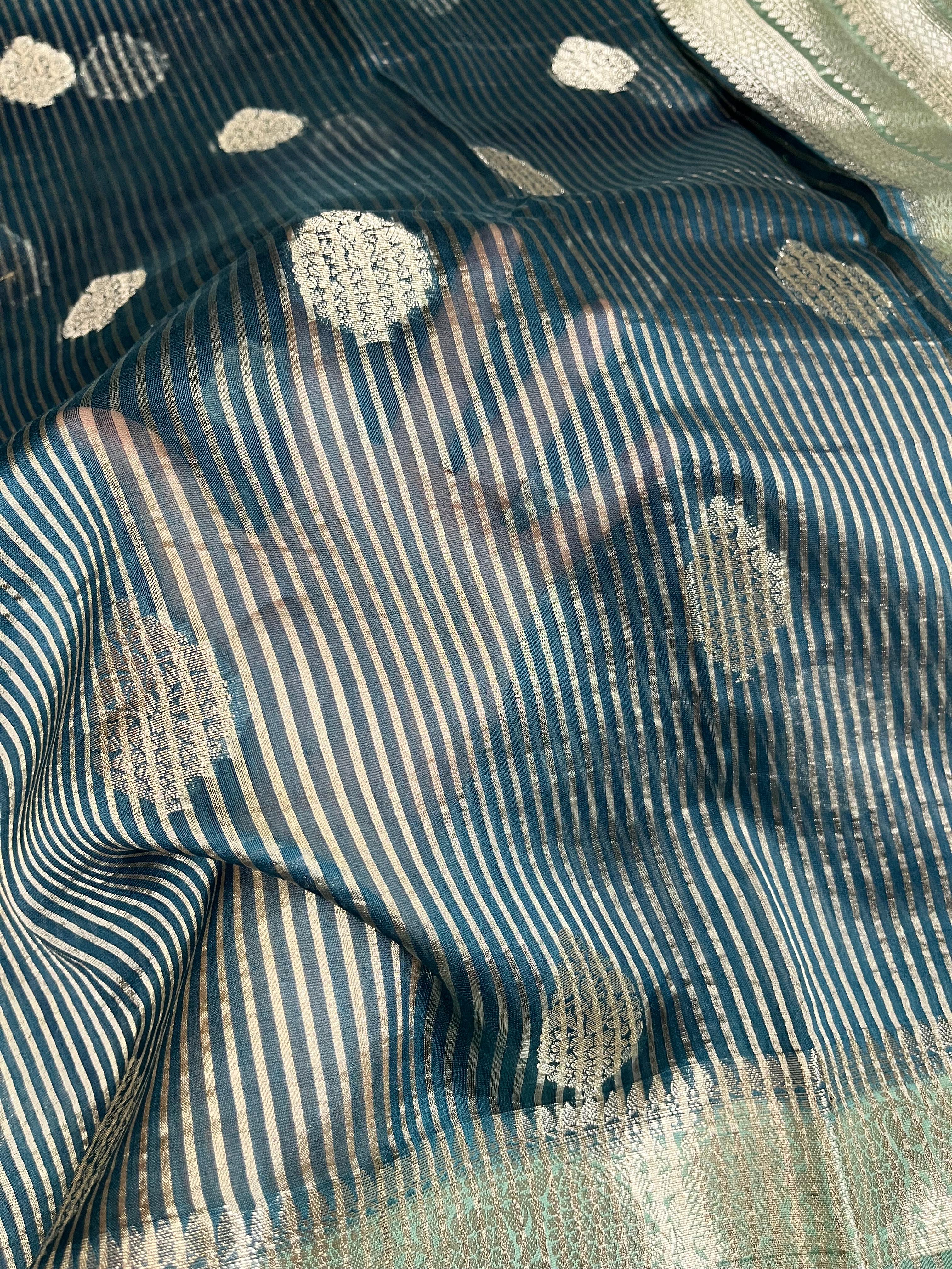 Tissue Stripe Saree