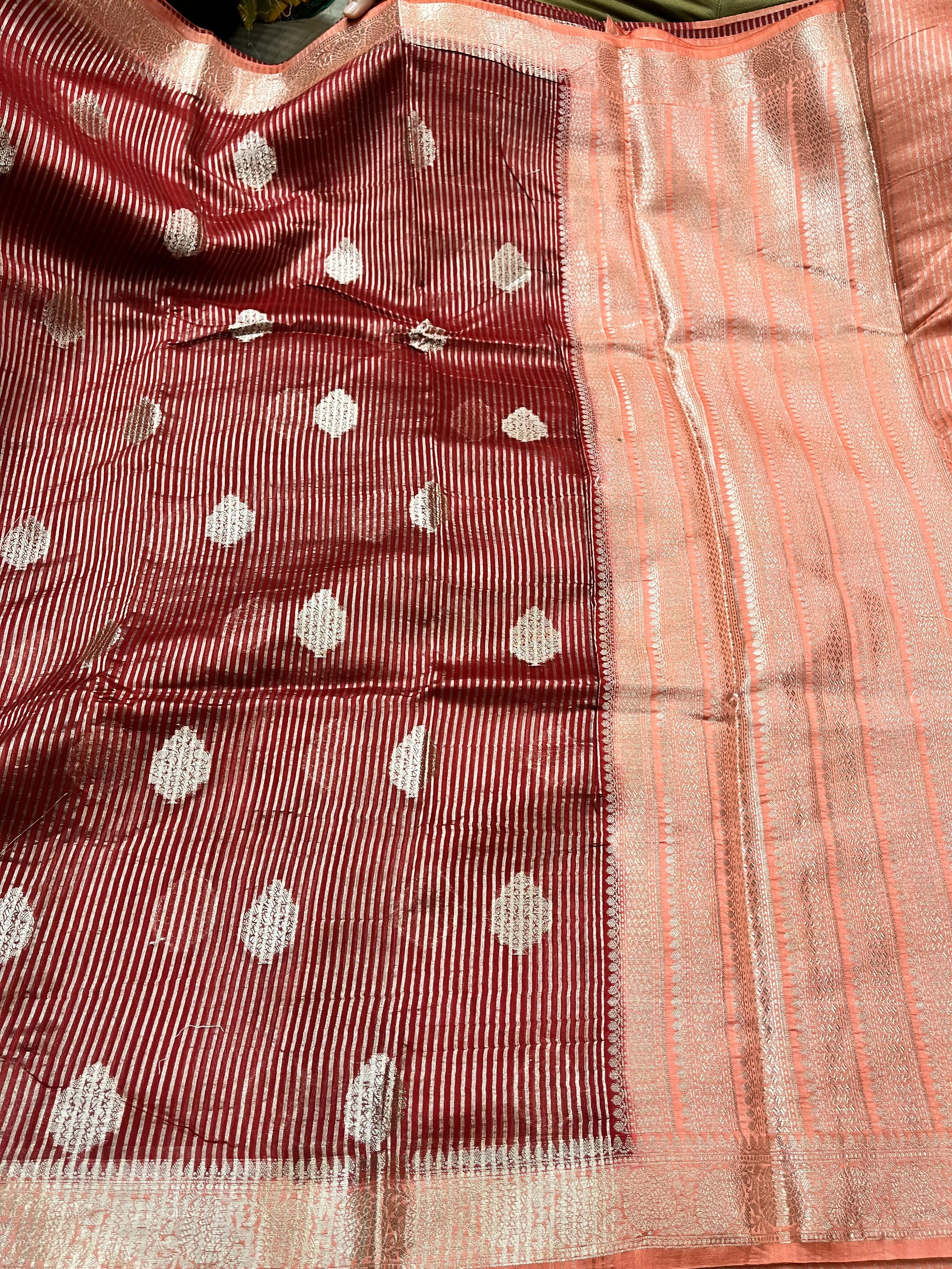 Tissue Stripe Saree