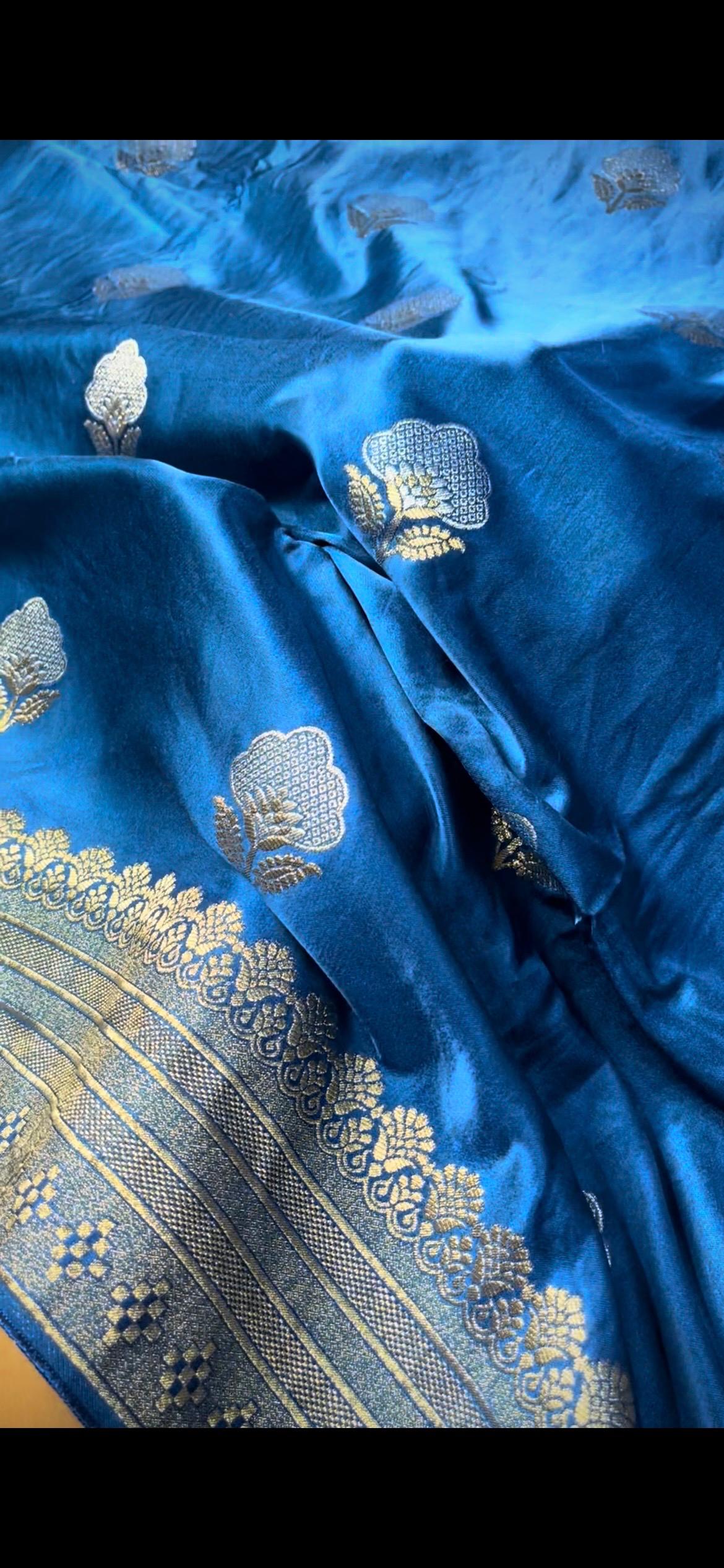 Royal Blue Mashru Satin MSS-002-ROYAL-BLUE