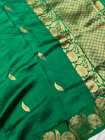 Pure handloom puna silk saree with kadua weave