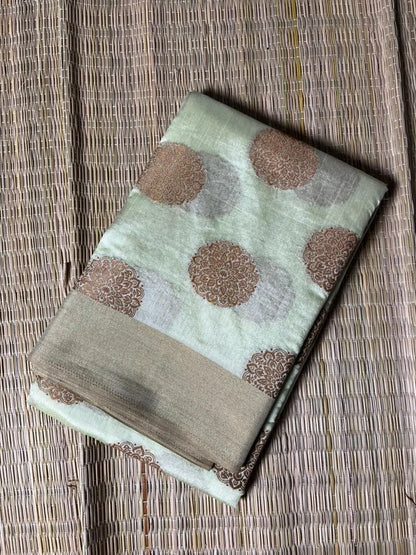 Banarasi Cotton Saree Pink Shade Boota