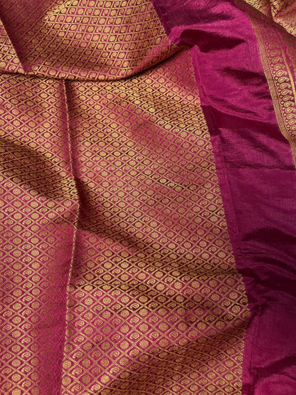 Banarasi Cotton Maroon Saree