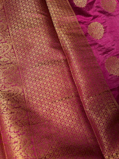 Banarasi Cotton Maroon Saree