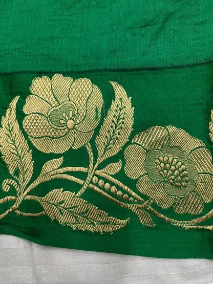 Pure handloom puna silk saree with kadua weave